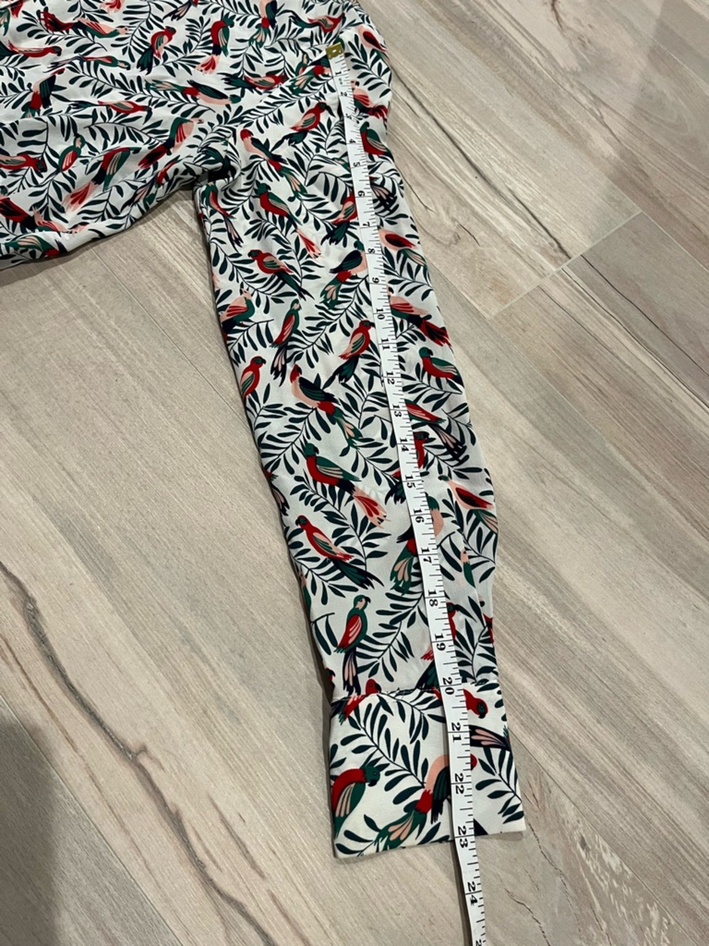 Boden Tabitha 100% Silk White Blouse with Red & Green Bird Print - Picture 16 of 16